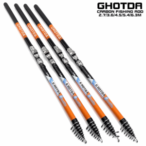 Telescopic Rock Fishing Rod 100% Carbon Fiber Fishing Pole 2.7/3.6/4.5/5.4/6.3M